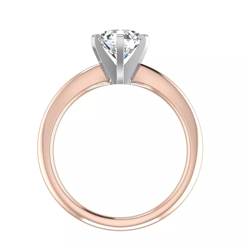 14K Rose Gold Maria 6 Prong Solitaire Engagement Ring