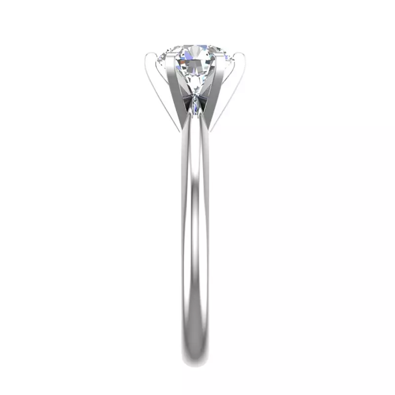 14K White Gold Maria 6 Prong Solitaire Engagement Ring