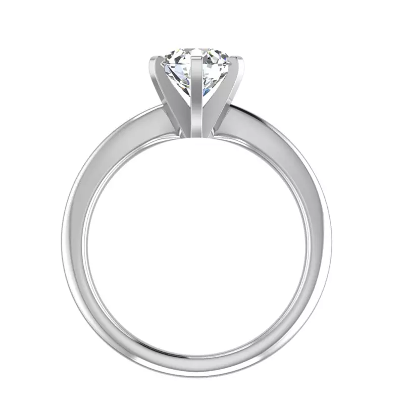 14K White Gold Maria 6 Prong Solitaire Engagement Ring