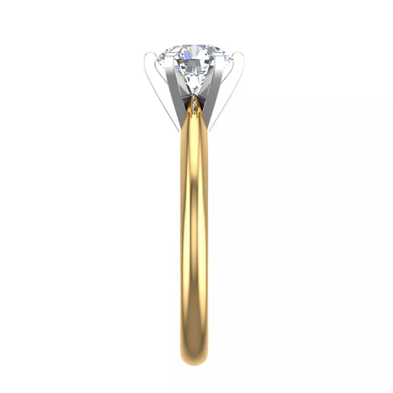 14K Yellow Gold Maria 6 Prong Solitaire Engagement Ring