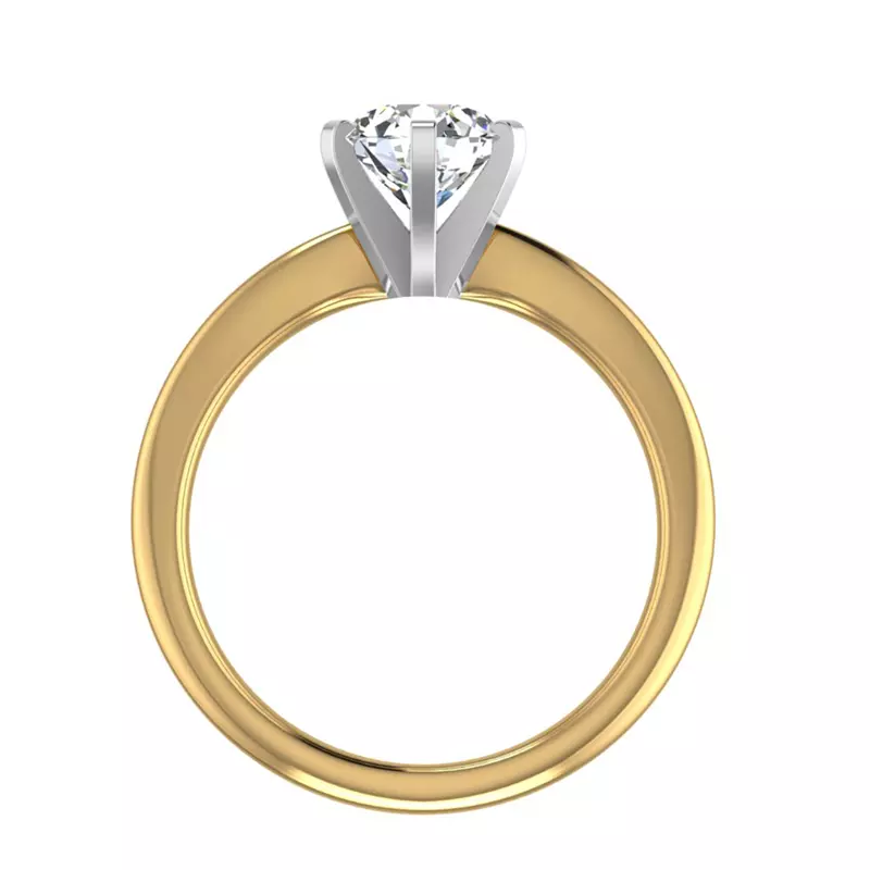 14K Yellow Gold Maria 6 Prong Solitaire Engagement Ring