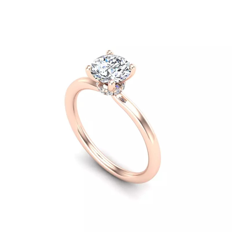 14K Rose Gold Sienna Solitaire Engagement Ring