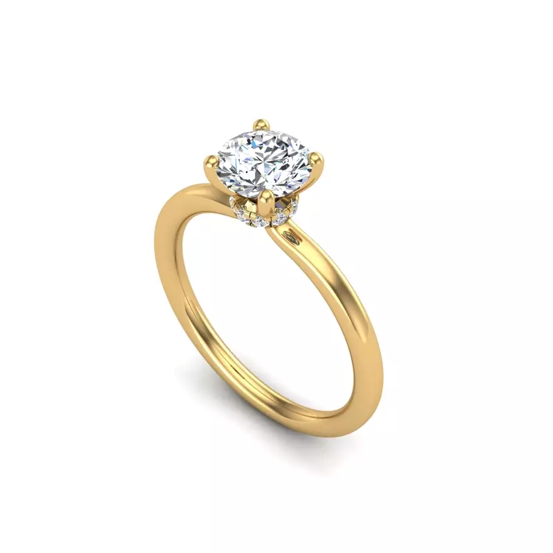 18K Yellow Gold Sienna Solitaire Engagement Ring