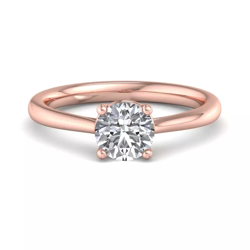 Lucy 4 Prong Pinched Shank Engagement Ring