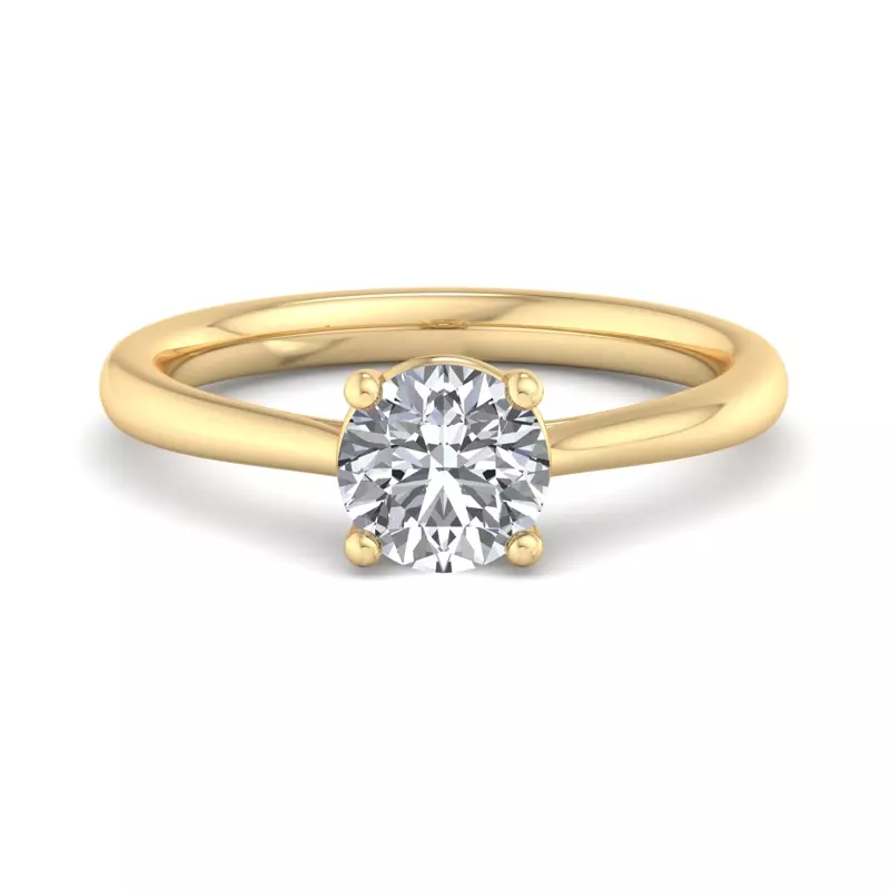 Lucy 4 Prong Pinched Shank Engagement Ring
