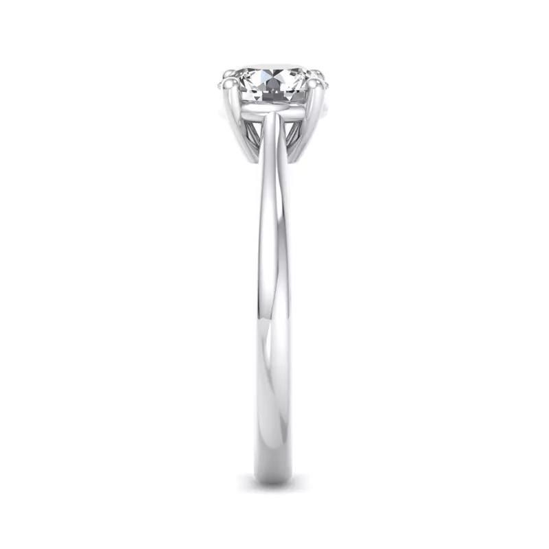 Platinum Lucy 4 Prong Solitaire With Pinched Shank