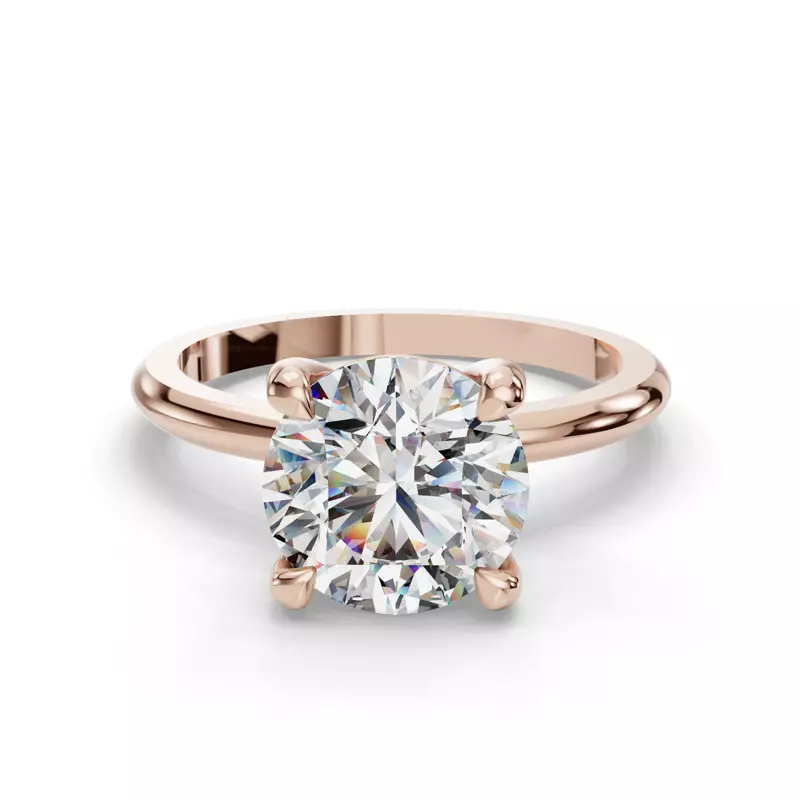 14K Rose Gold Bella Solitaire Engagement Ring