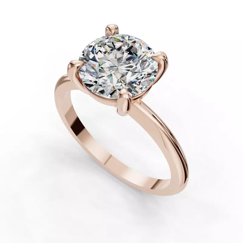 14K Rose Gold Bella Solitaire Engagement Ring