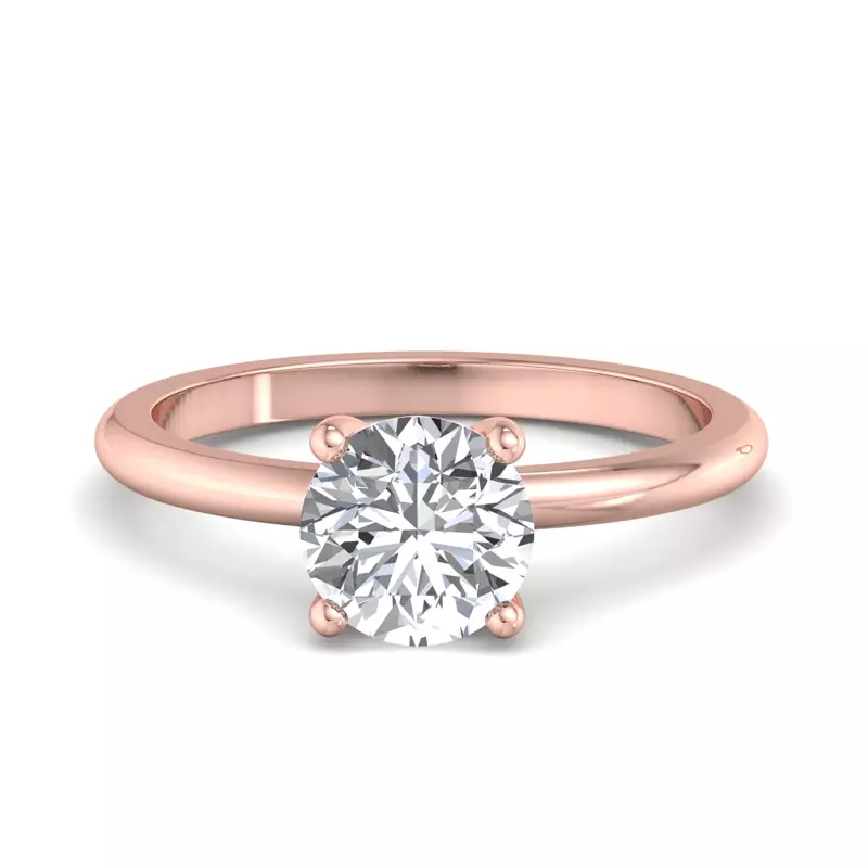 14K Rose Gold Bella Solitaire Engagement Ring