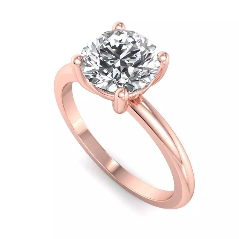 14K Rose Gold Bella Solitaire Engagement Ring