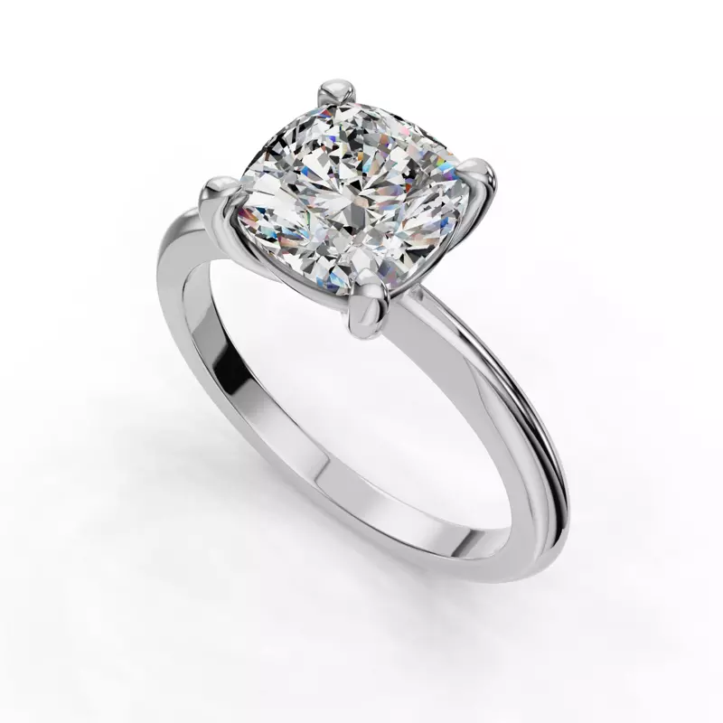 14K White Gold Bella Solitaire Engagement Ring