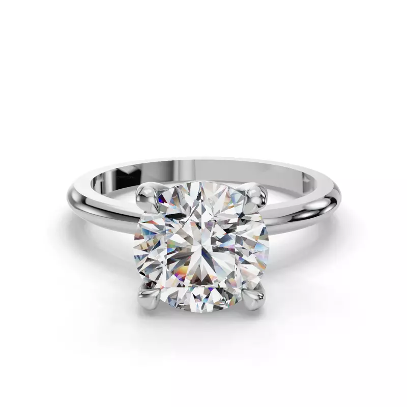 14K White Gold Bella Solitaire Engagement Ring