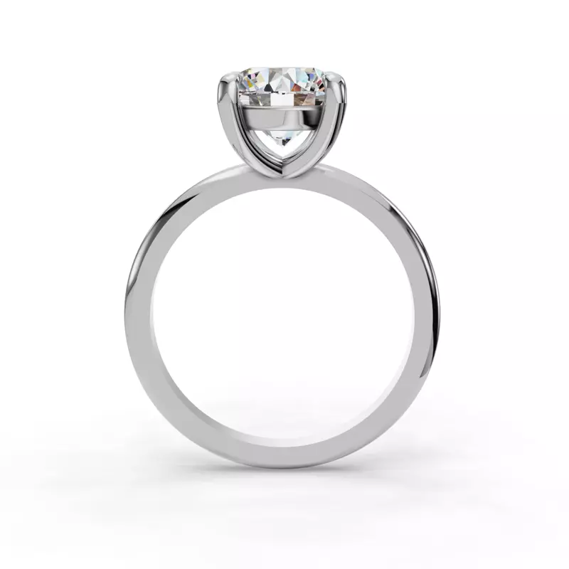 14K White Gold Bella Solitaire Engagement Ring