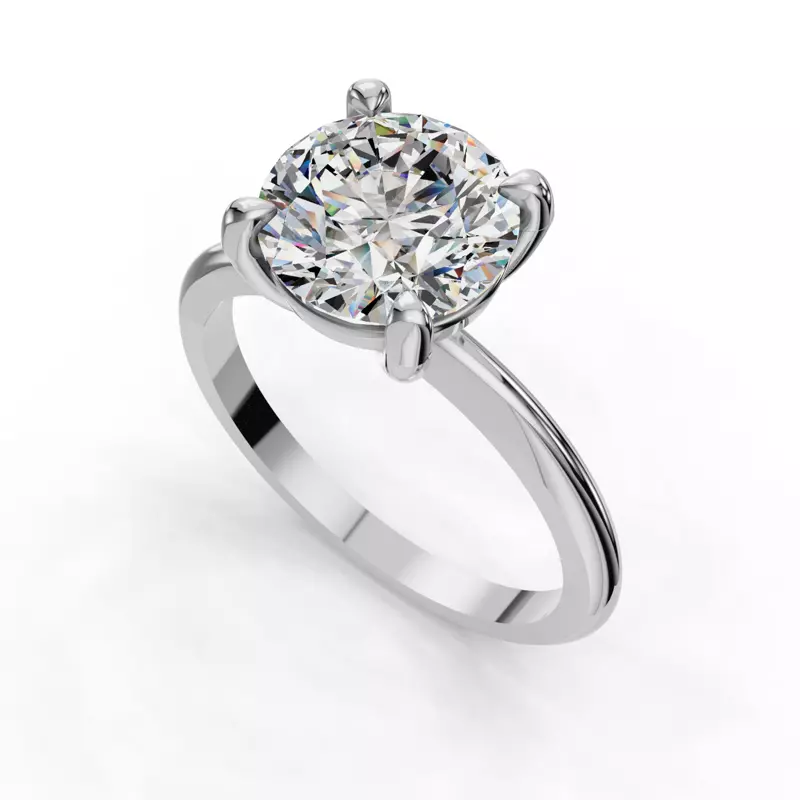 14K White Gold Bella Solitaire Engagement Ring