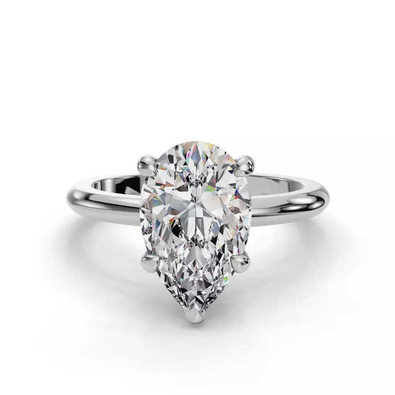 14K White Gold Bella Solitaire Engagement Ring