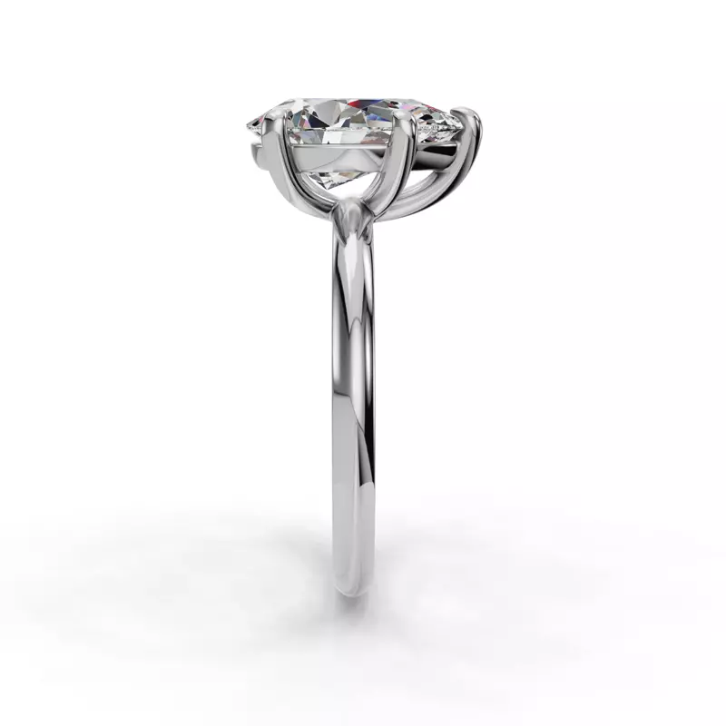 14K White Gold Bella Solitaire Engagement Ring