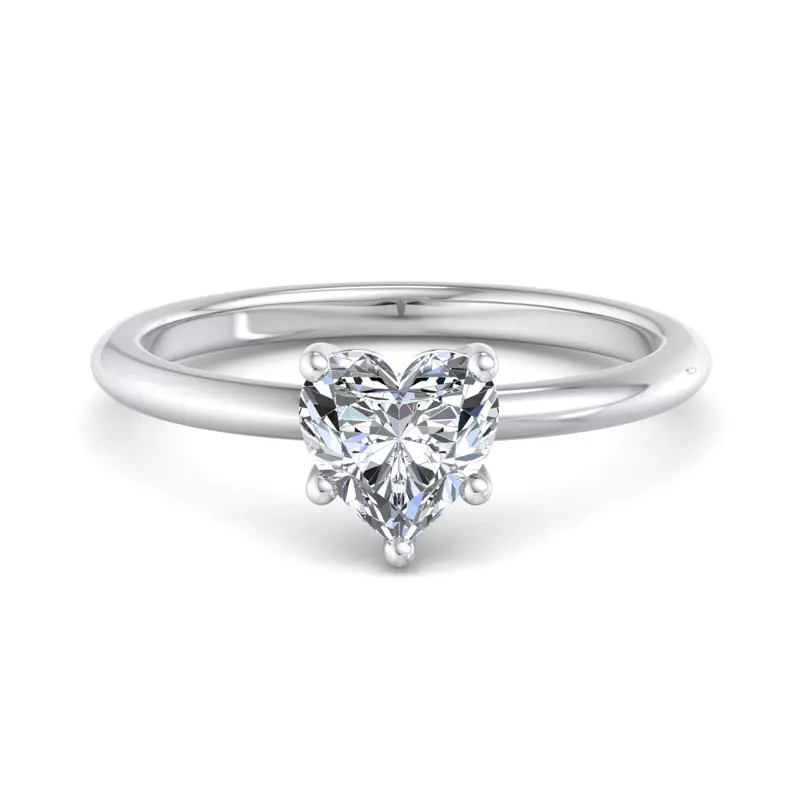 14K White Gold Bella Solitaire Engagement Ring