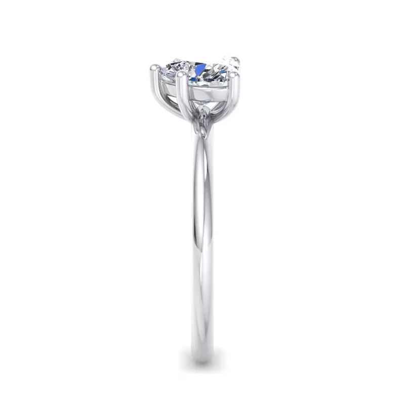 14K White Gold Bella Solitaire Engagement Ring