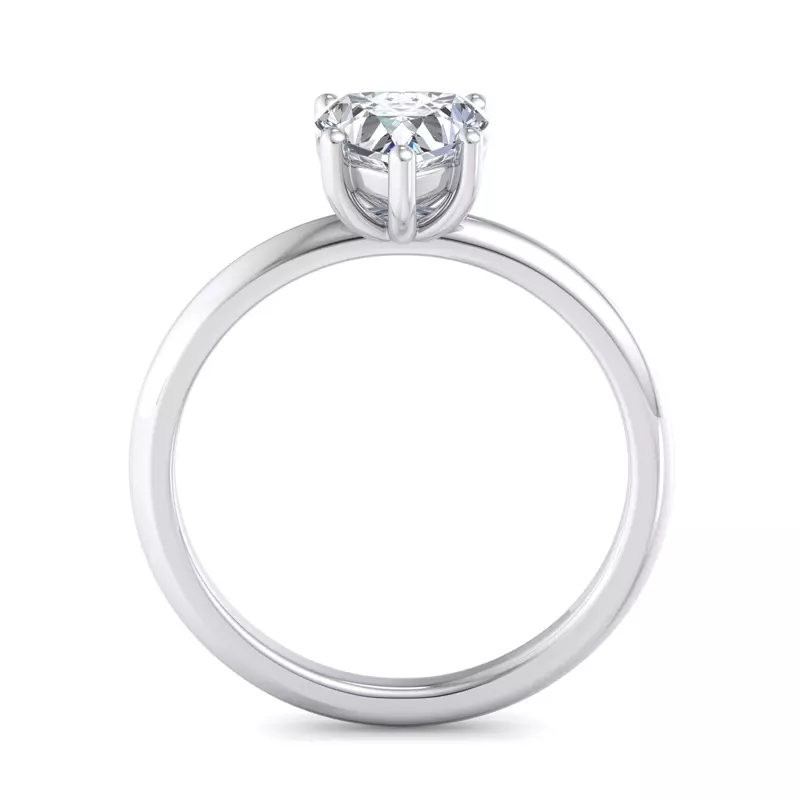 14K White Gold Bella Solitaire Engagement Ring
