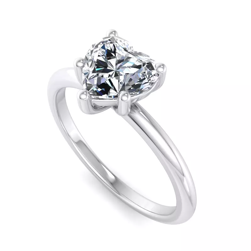 14K White Gold Bella Solitaire Engagement Ring