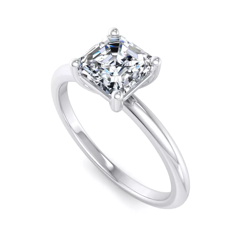 14K White Gold Bella Solitaire Engagement Ring