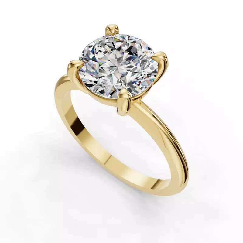 14K Yellow Gold Bella Solitaire Engagement Ring