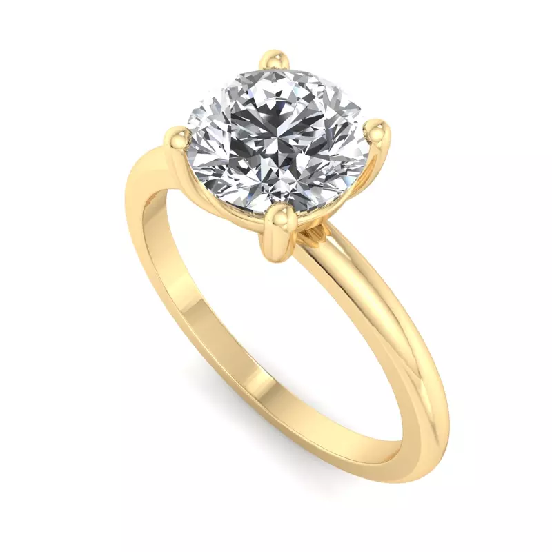 14K Yellow Gold Bella Solitaire Engagement Ring