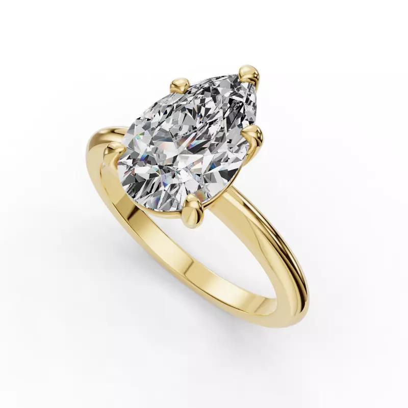 14K Yellow Gold Bella Solitaire Engagement Ring