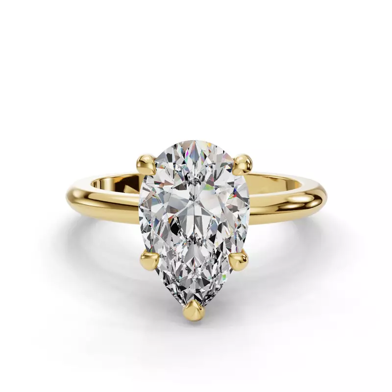 14K Yellow Gold Bella Solitaire Engagement Ring