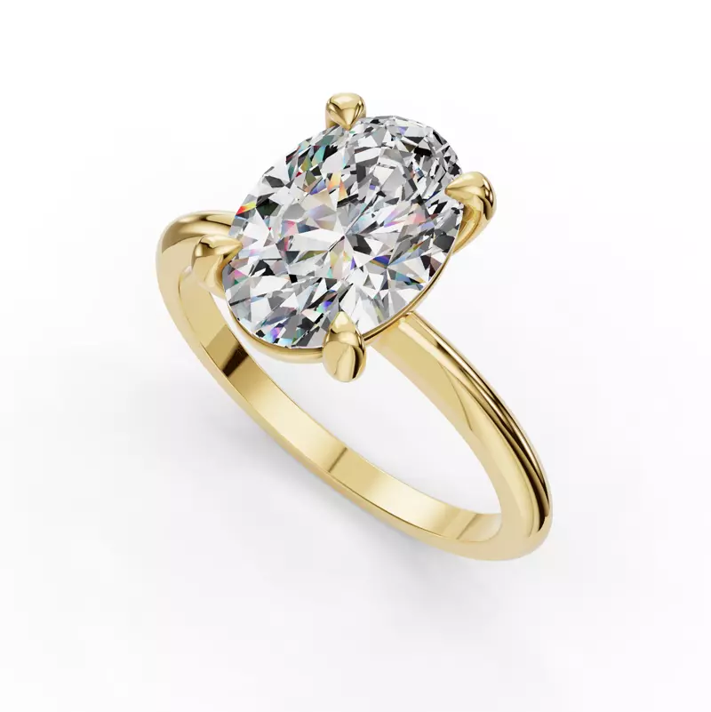 14K Yellow Gold Bella Solitaire Engagement Ring