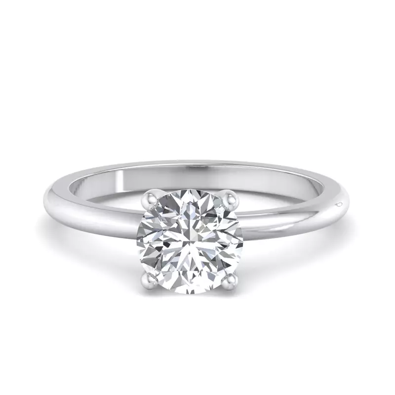 18K White Gold Bella Solitaire Engagement Ring