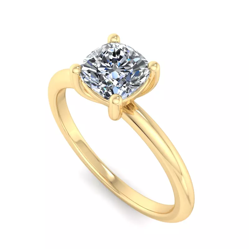 18K Yellow Gold Bella Solitaire Engagement Ring
