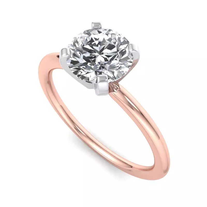 14K Rose Gold Kinley 4 Prong Solitaire Engagement Ring