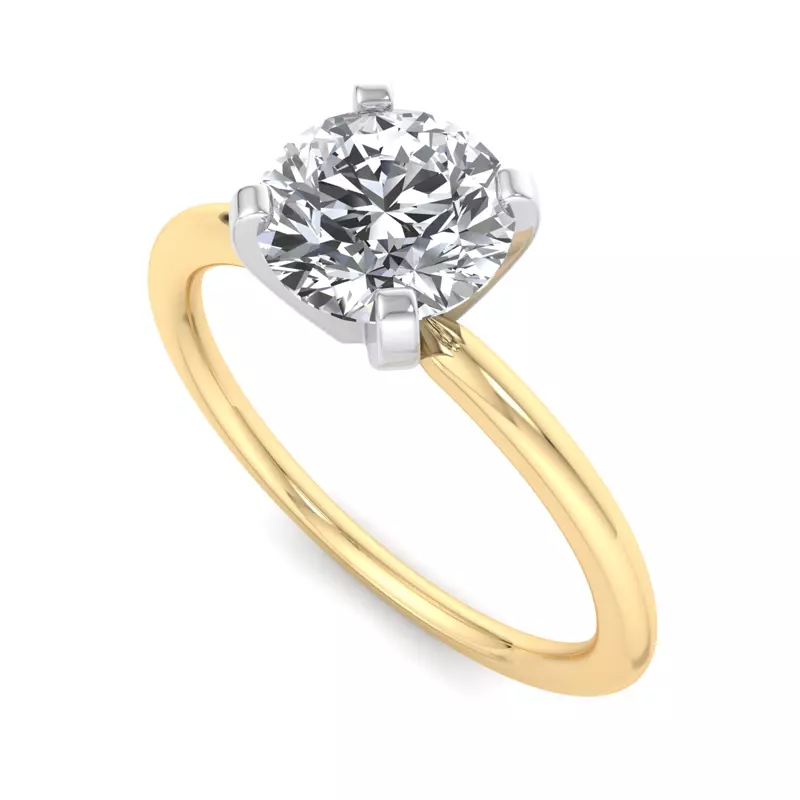 14K Yellow Gold Kinley 4 Prong Solitaire Engagement Ring