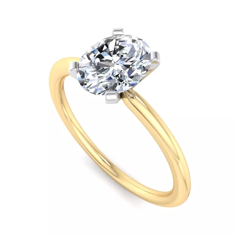 14K Yellow Gold Kinley 4 Prong Solitaire Engagement Ring