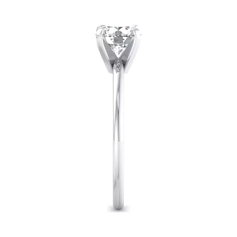 18K White Gold Kinley 4 Prong Solitaire Engagement Ring