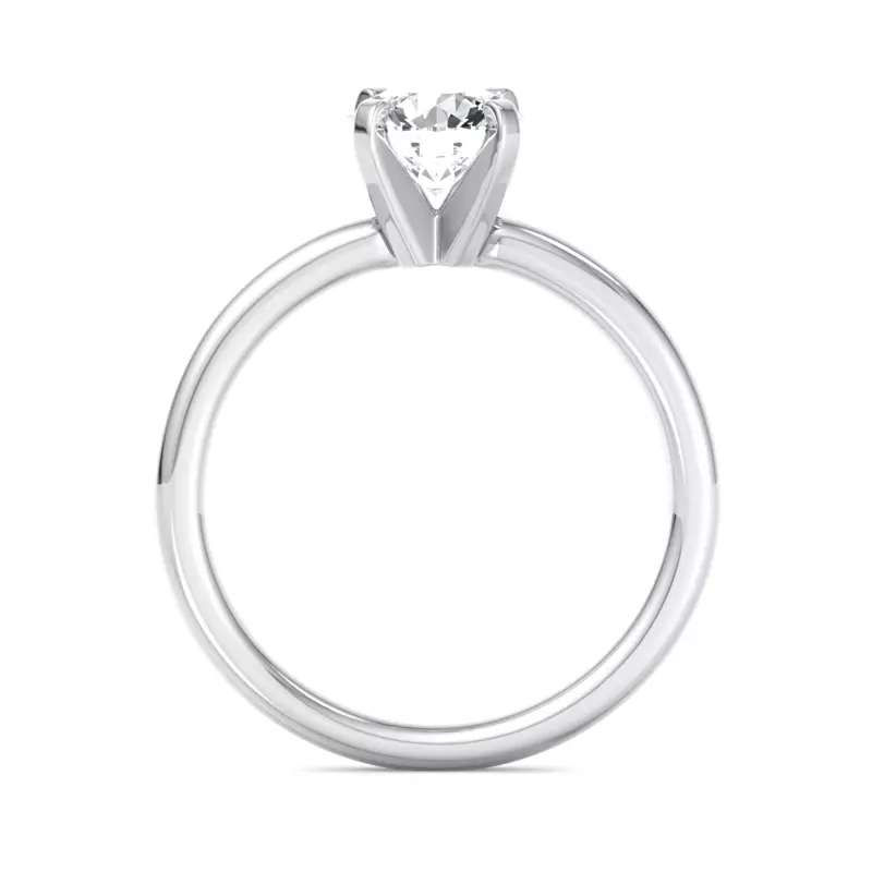 18K White Gold Kinley 4 Prong Solitaire Engagement Ring