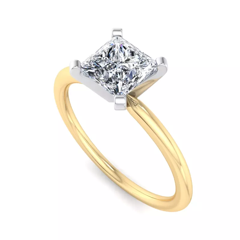 18K Yellow Gold Kinley 4 Prong Solitaire Engagement Ring