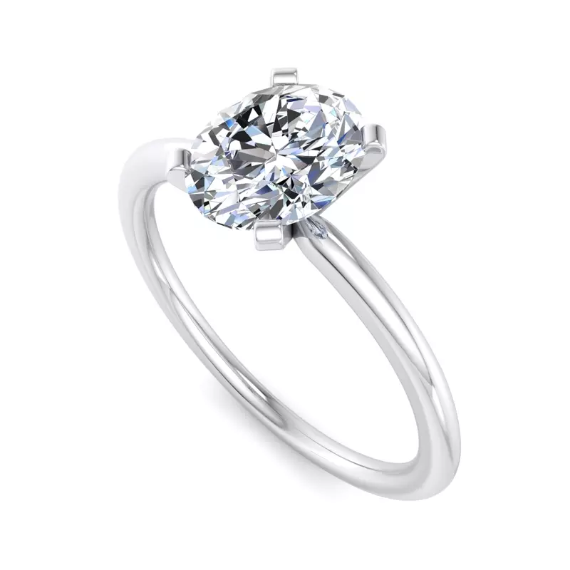 Platinum Kinley 4 Prong Solitaire Engagement Ring