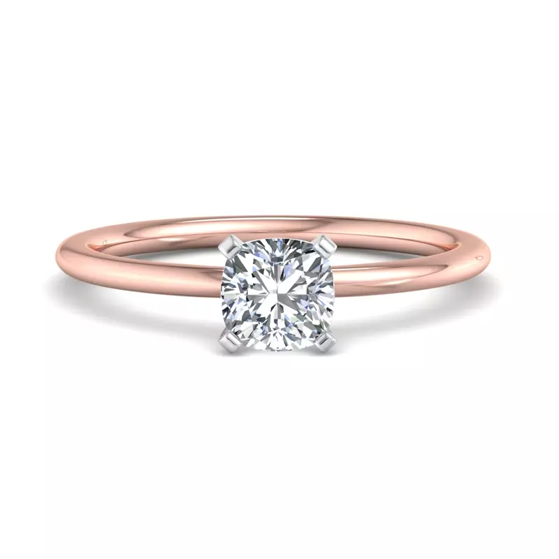 14K Rose Gold Presentation 4 Prong Solitaire Engagement Ring