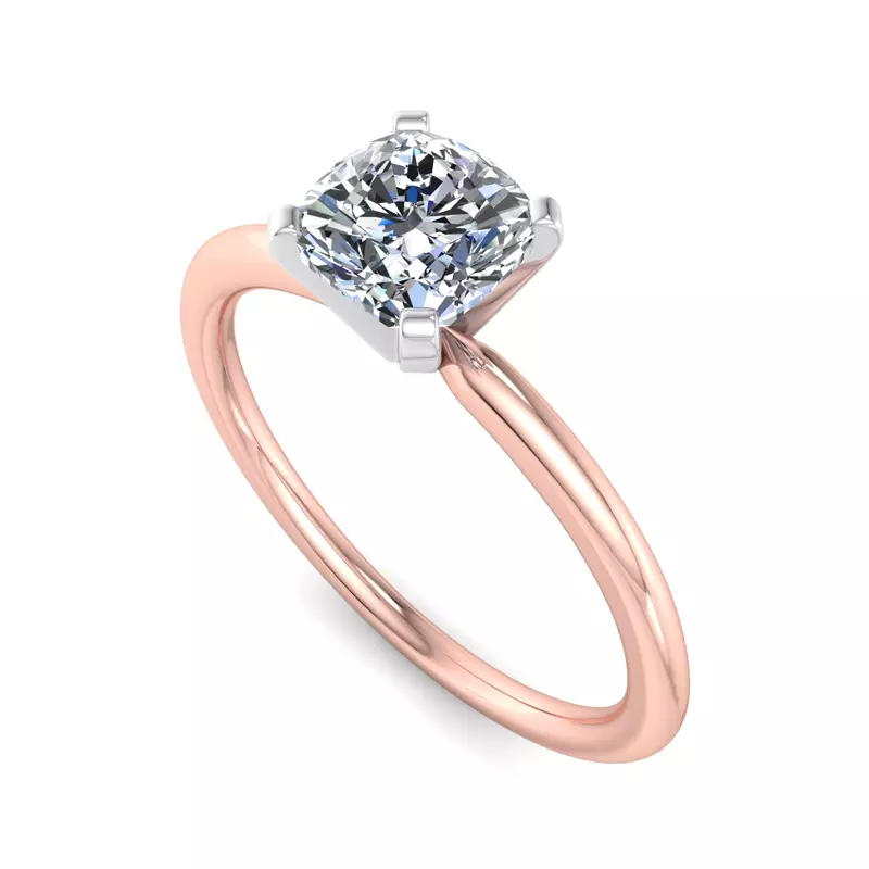 14K Rose Gold Presentation 4 Prong Solitaire Engagement Ring