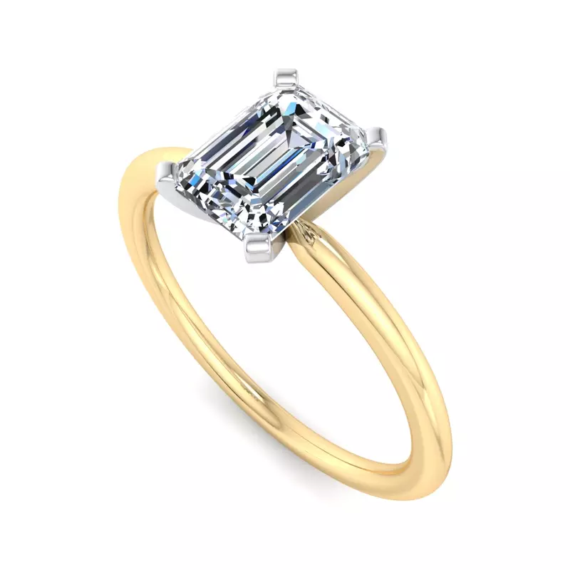 14K Yellow Gold Presentation 4 Prong Solitaire Engagement Ring