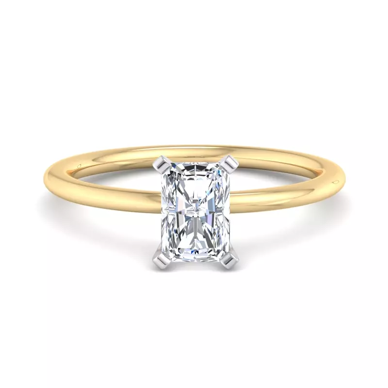 18K Yellow Gold Presentation 4 Prong Solitaire Engagement Ring