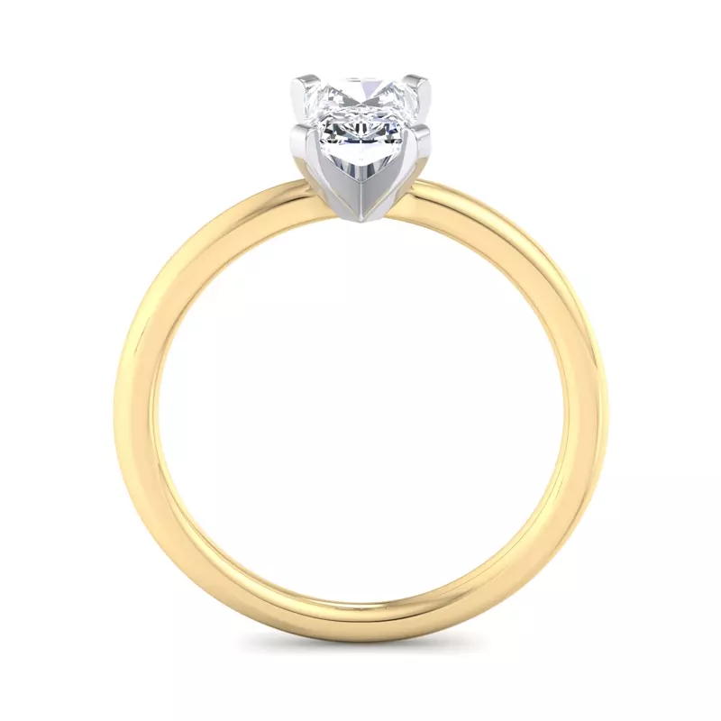 18K Yellow Gold Presentation 4 Prong Solitaire Engagement Ring