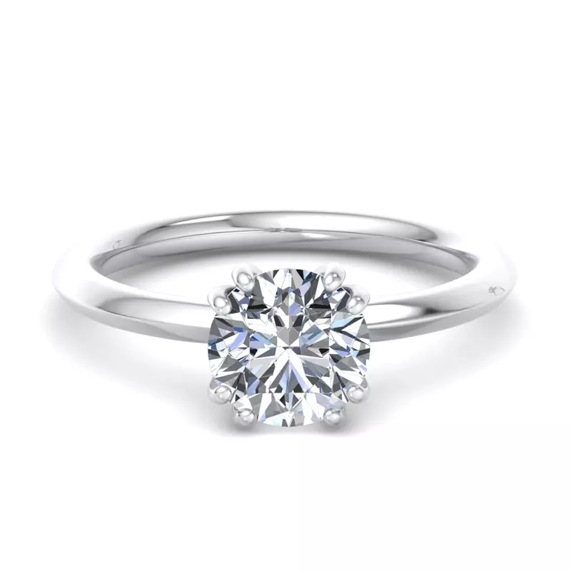 14K White Gold Lorelei Double Prong Solitaire Engagement Ring