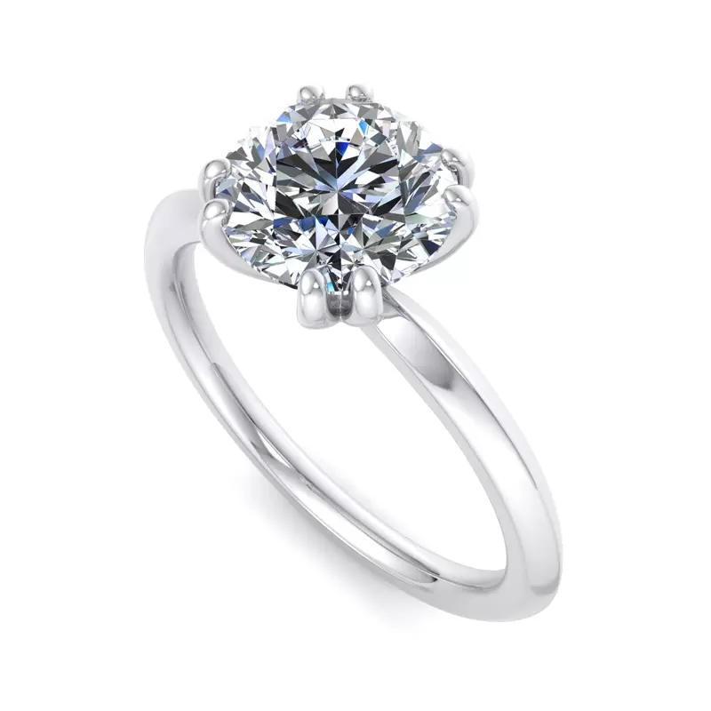14K White Gold Lorelei Double Prong Solitaire Engagement Ring
