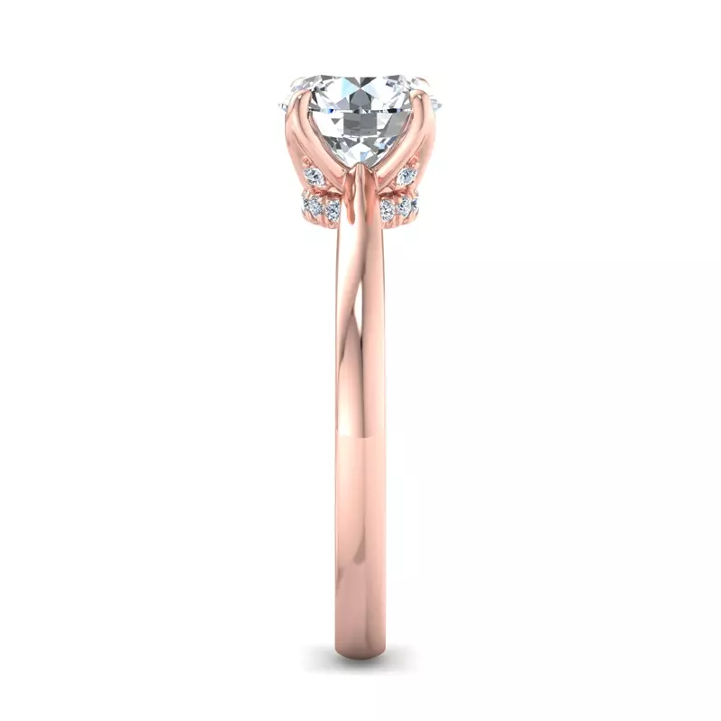 14K Rose Gold Paris Solitaire Engagement Ring
