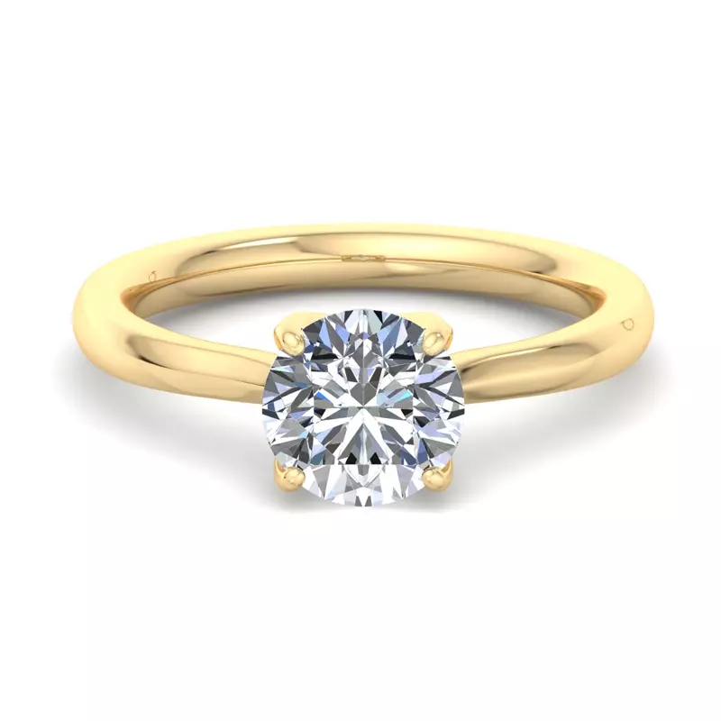 14K Yellow Gold Paris Solitaire Engagement Ring