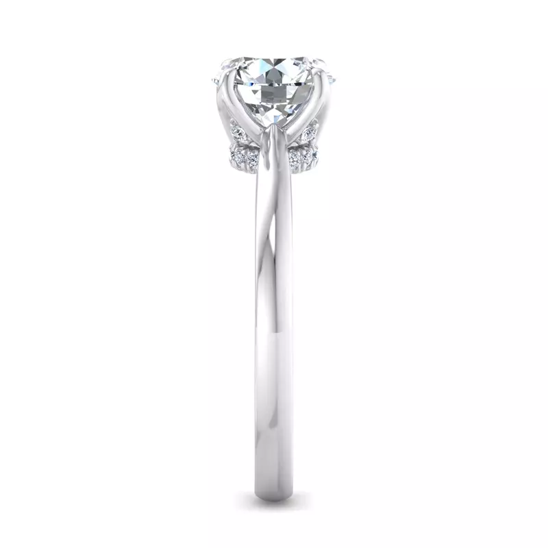 18K White Gold Paris Solitaire Engagement Ring