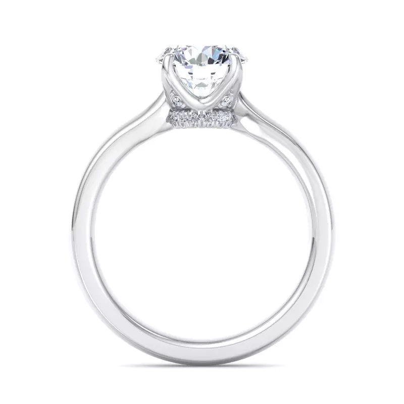 18K White Gold Paris Solitaire Engagement Ring